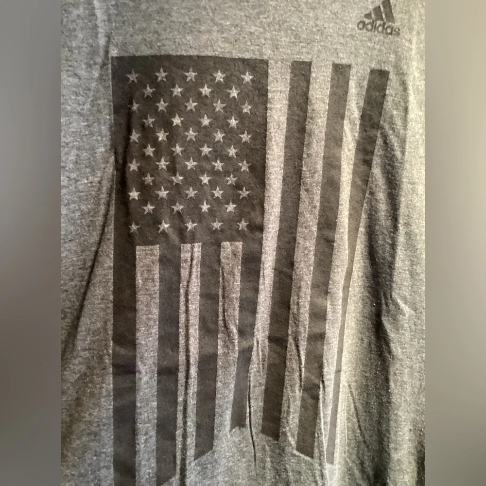 Adidas The Go-To Performance Tee American Flag Men's Size Large